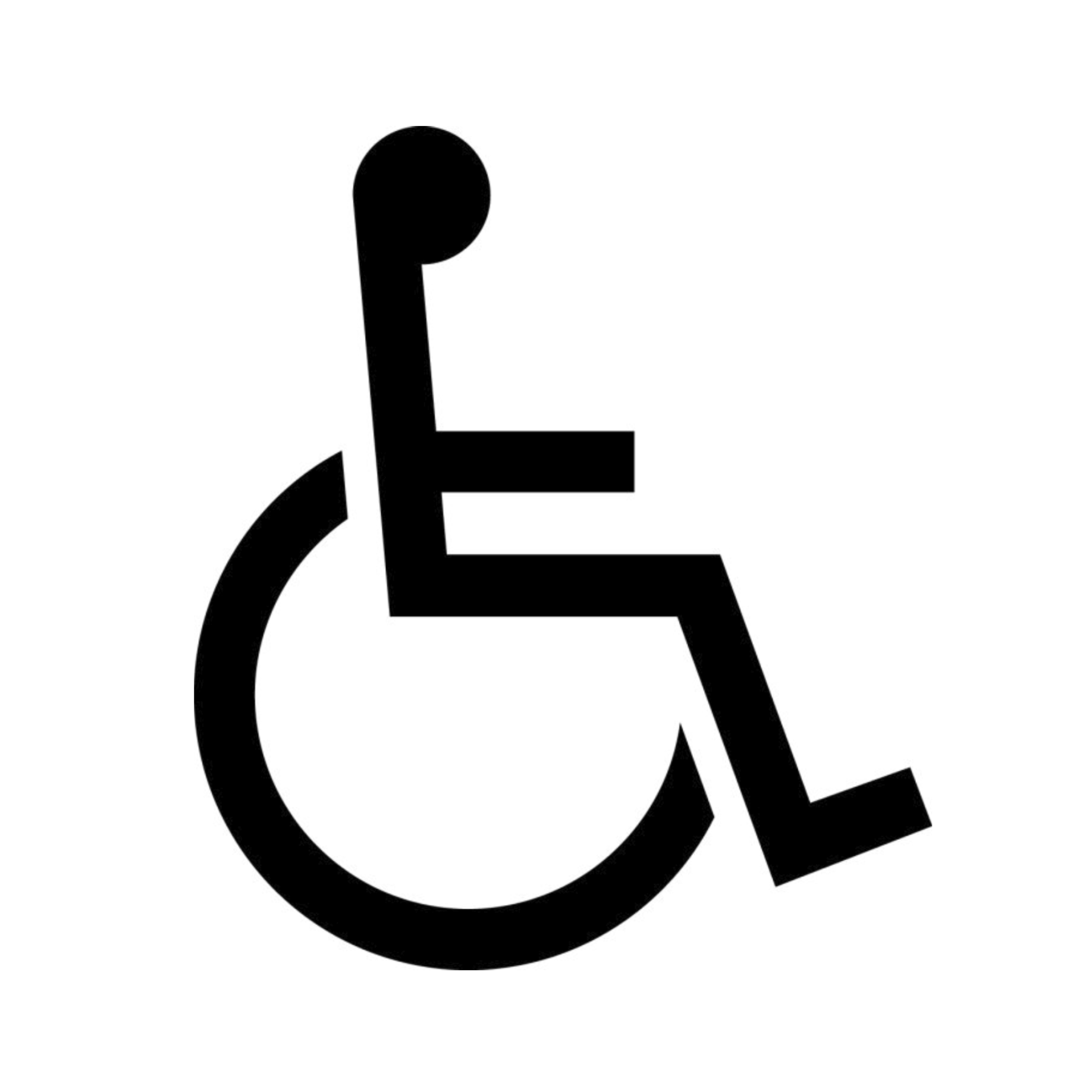 International Symbol of Accessibility — the traditional static wheelchair user icon representing the ADA compliance era
